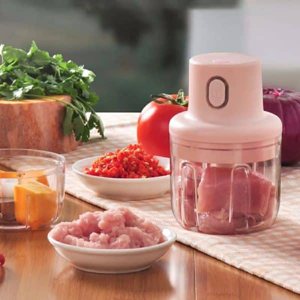 250ml Pink Usb Wireless Electric Garlic Masher Sturdy Press Mincer Vegetable - Bold Beautiful