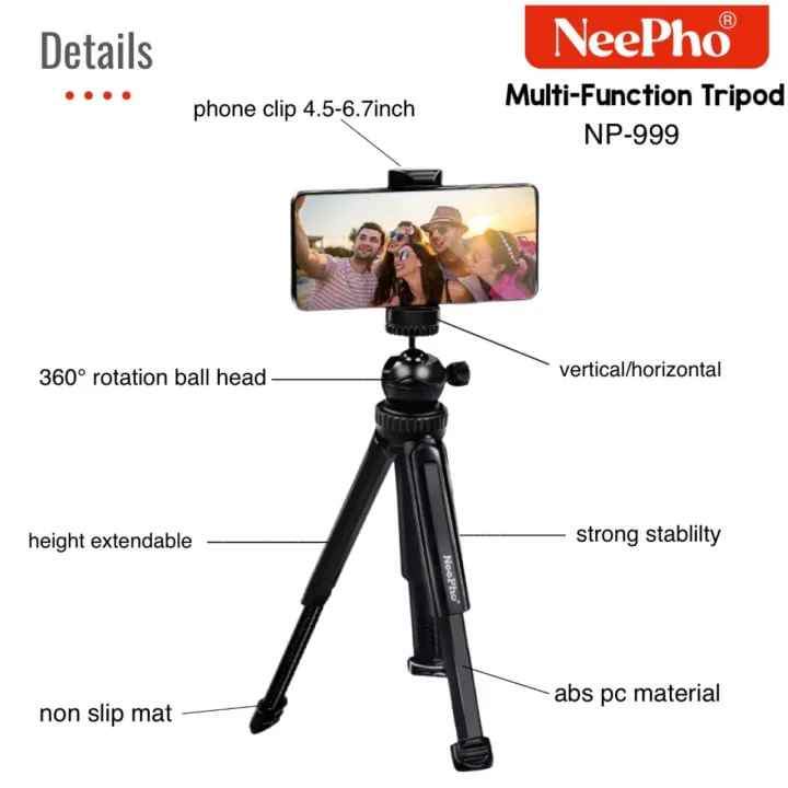 NeePho Np-999 Tripod Multi Function Tripod Handheld Extendable Selfie Stick