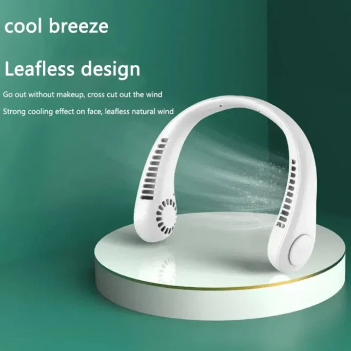 New Mini Hanging Neck Fan High Wind 3 Speed Adjustable Usb Charging Portable Quiet Super Long Life Outdoor Sports Office Camping (random Color) - Bold Beautiful