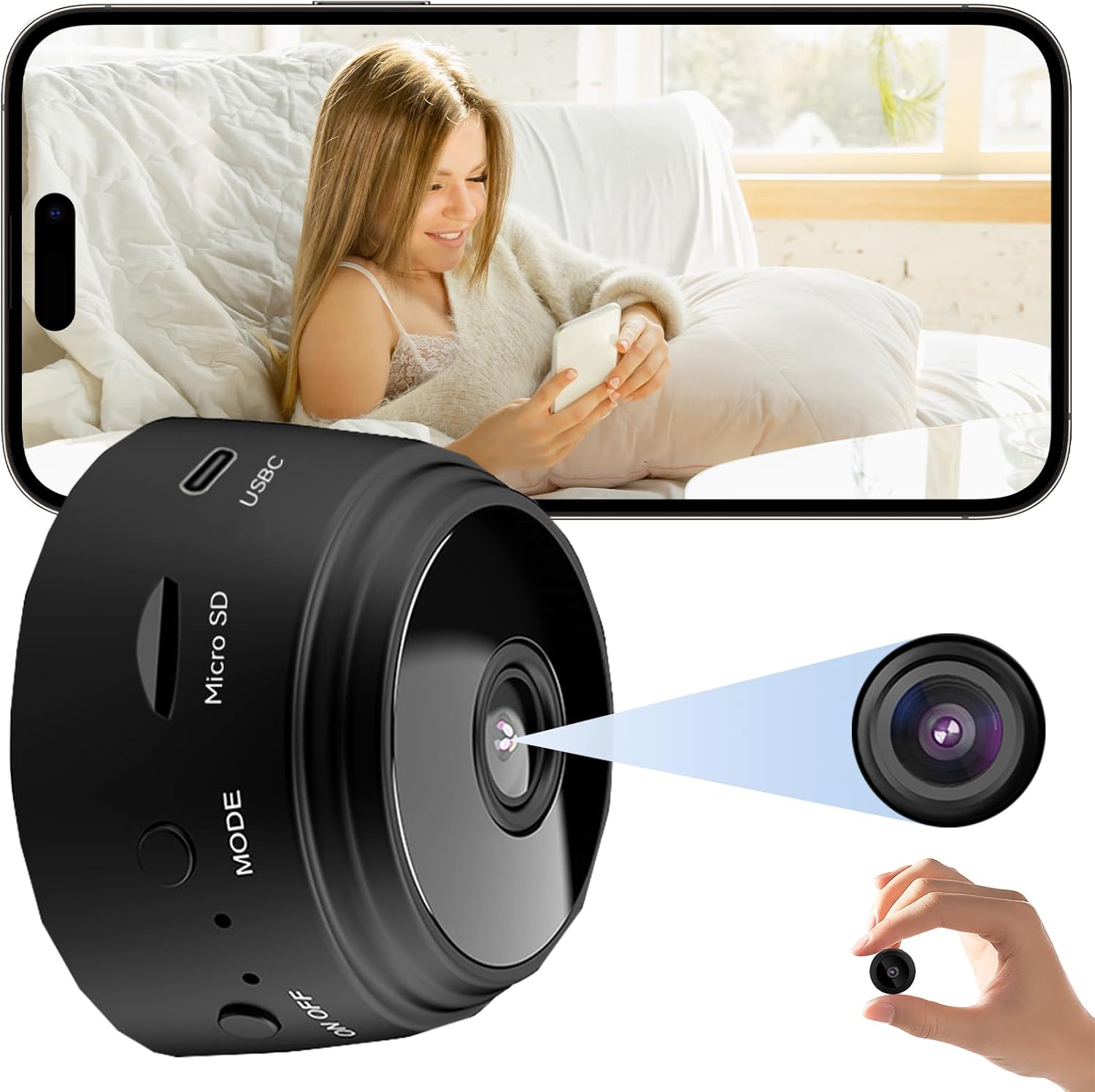 Mini Hidden Camera Spy Wireless - 2025 Upgraded HD WiFi Spy Camera for Home, Small Cameras with Motion Detection, Nanny Cam Hidden Camera for Pet, Baby,... - Bold Beautiful