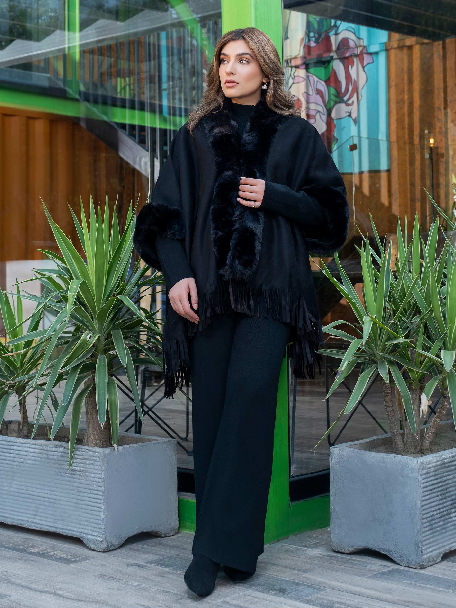 Fur Cape Shawl - Bold Beautiful