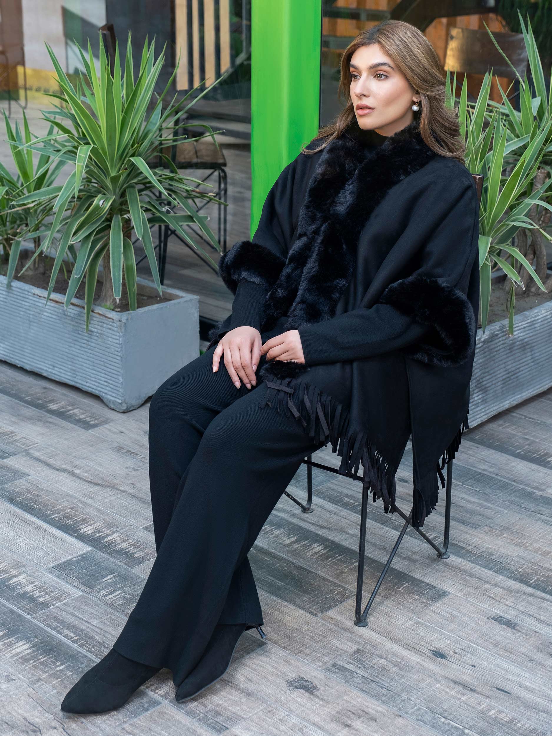 Fur Cape Shawl - Bold Beautiful