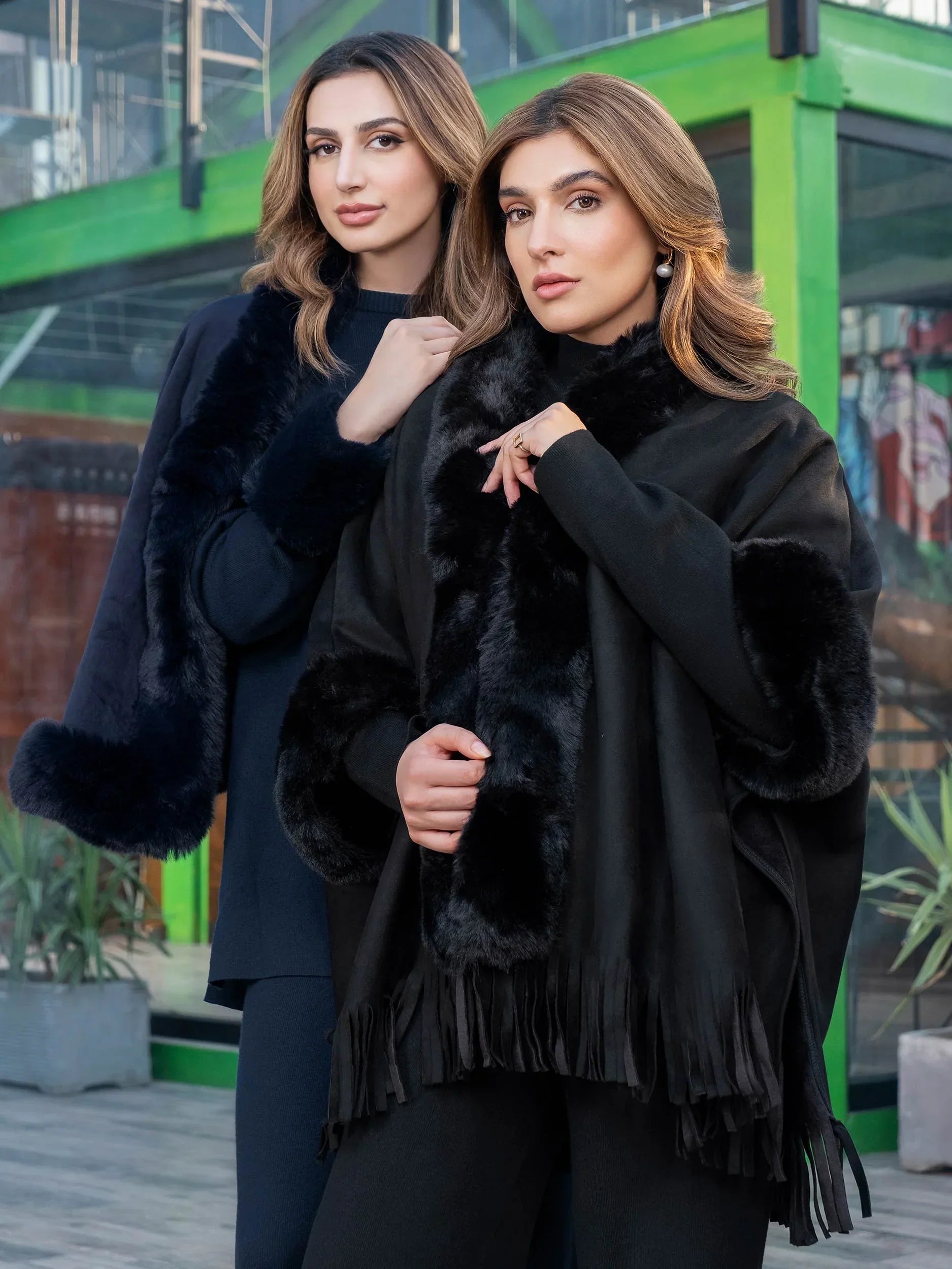Fur Cape Shawl - Bold Beautiful