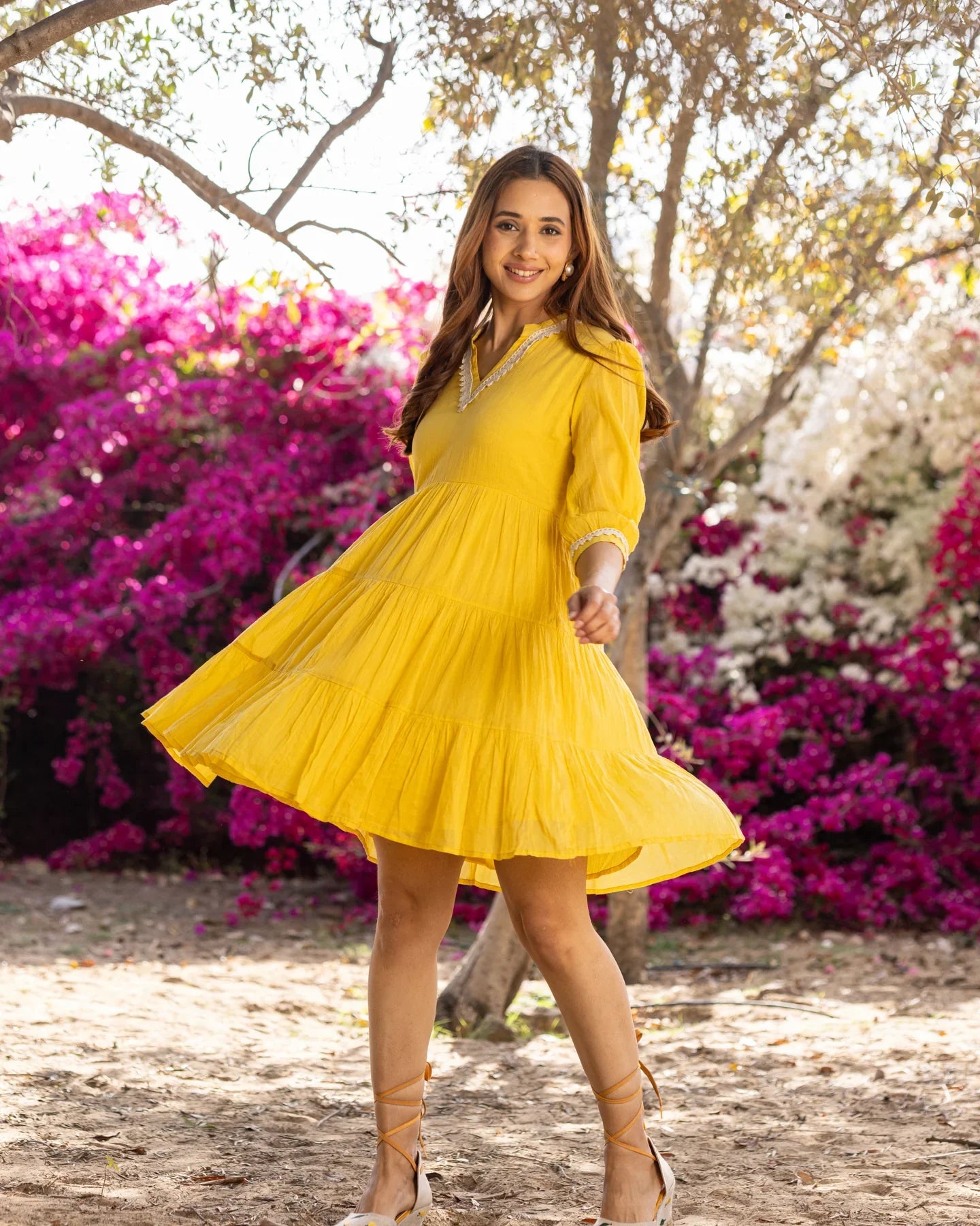 CLASSIC YELLOW LACE DRESS - Bold Beautiful