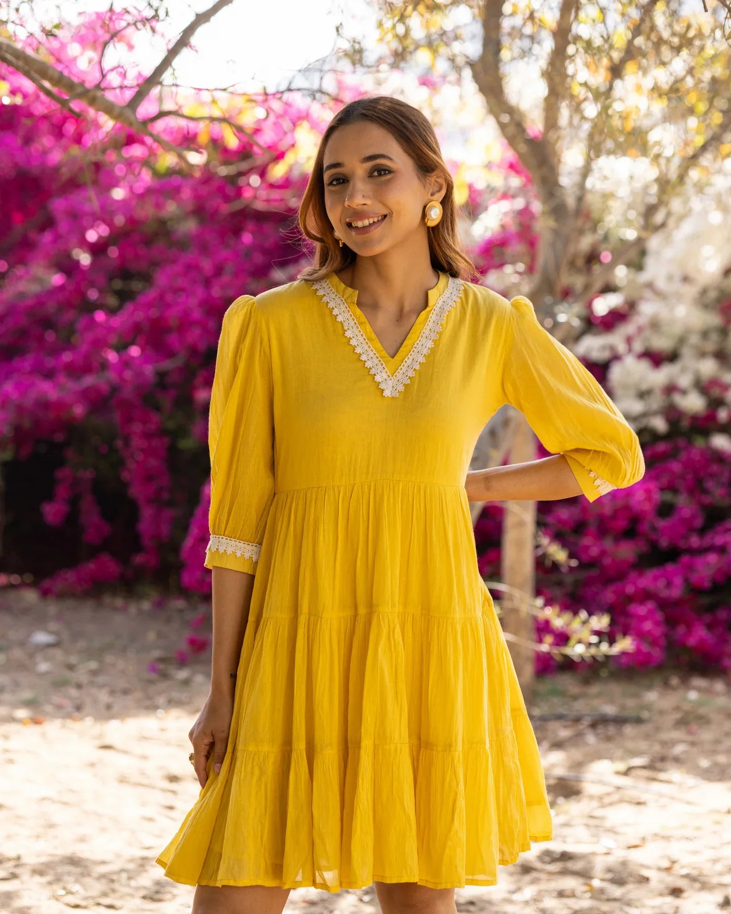 CLASSIC YELLOW LACE DRESS - Bold Beautiful