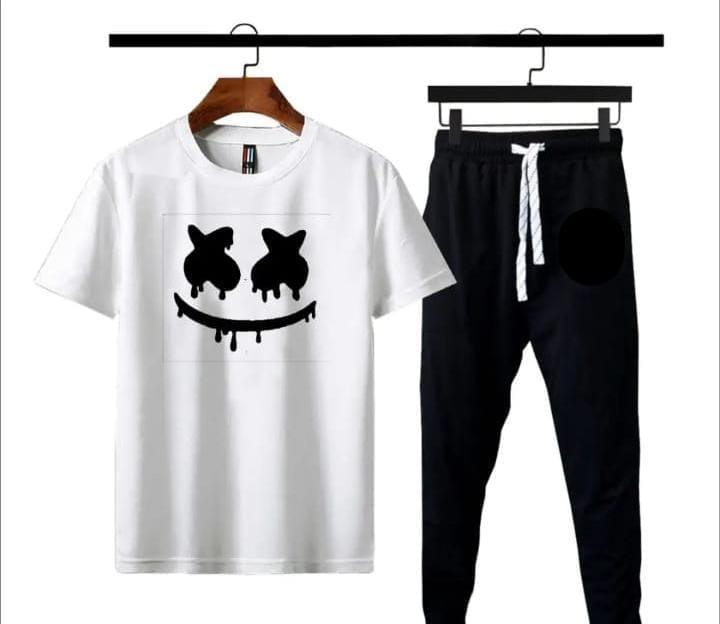 2 Pcs Men's Polyester Printed Track Suit - Bold Beautiful
