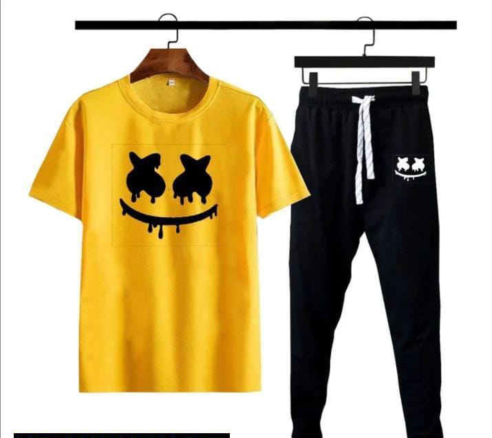 2 Pcs Men's Polyester Printed Track Suit - Bold Beautiful