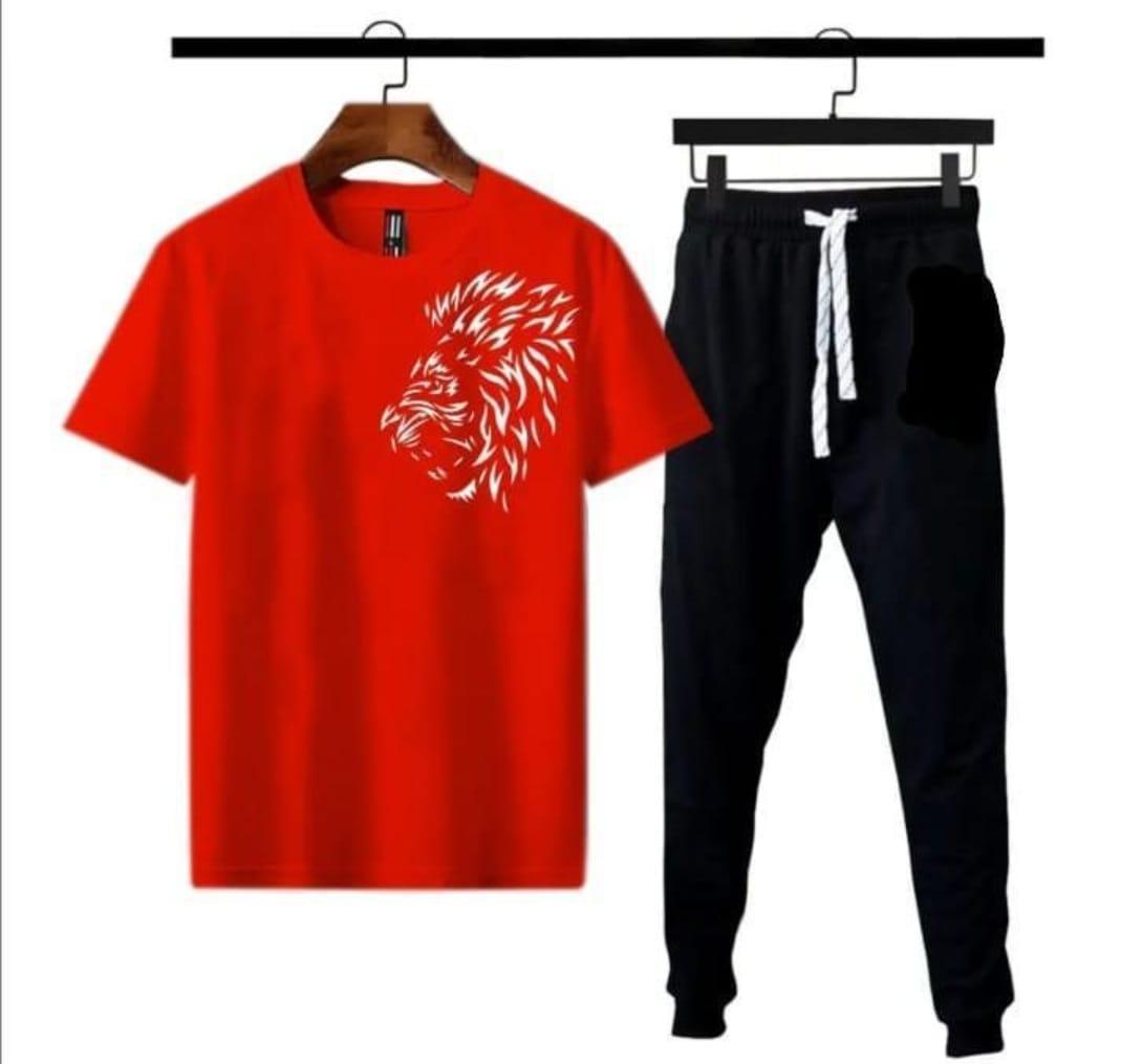 2 pcs Mens lion printed track suit - Bold Beautiful