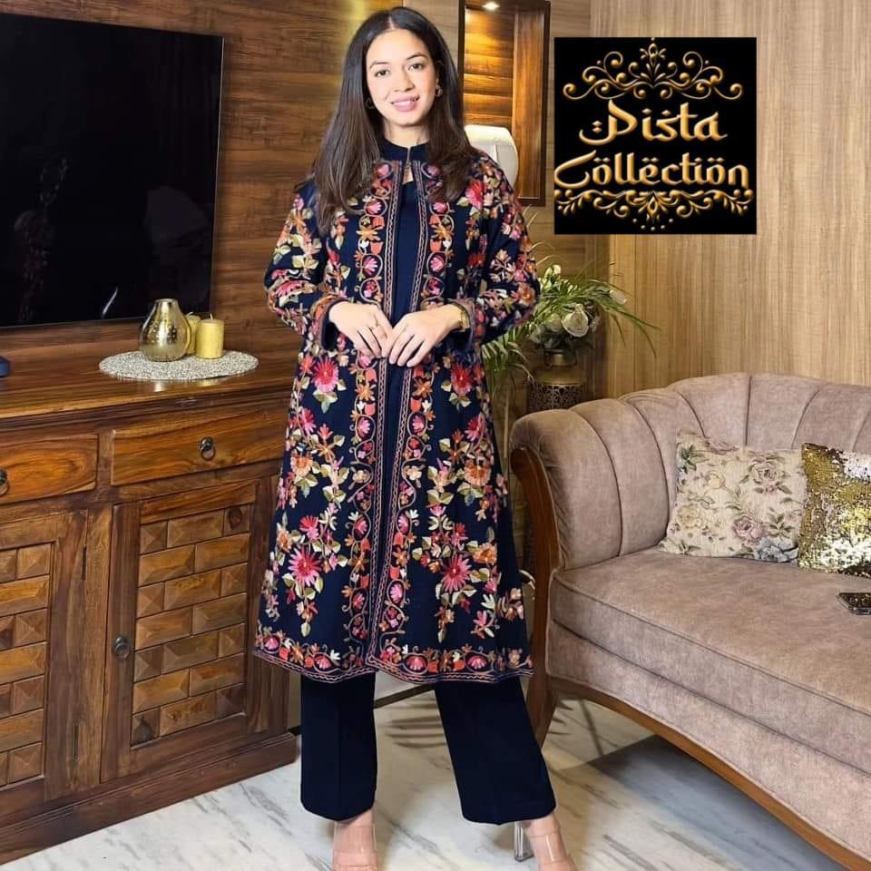 Embroidered Shamoz Silk Women's Suit ,3 Pcs Ensemble - Bold Beautiful