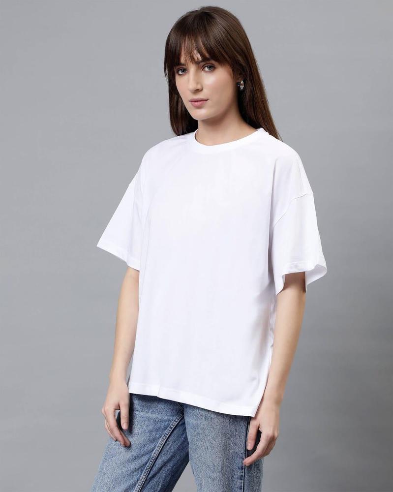 1 Pcs Women,s Stitched Jersey Plain T' Shirt - Bold Beautiful