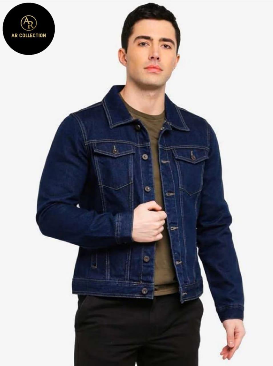 Men's Classic Denim Jacket -Plain Design-1 Pcs - Bold Beautiful