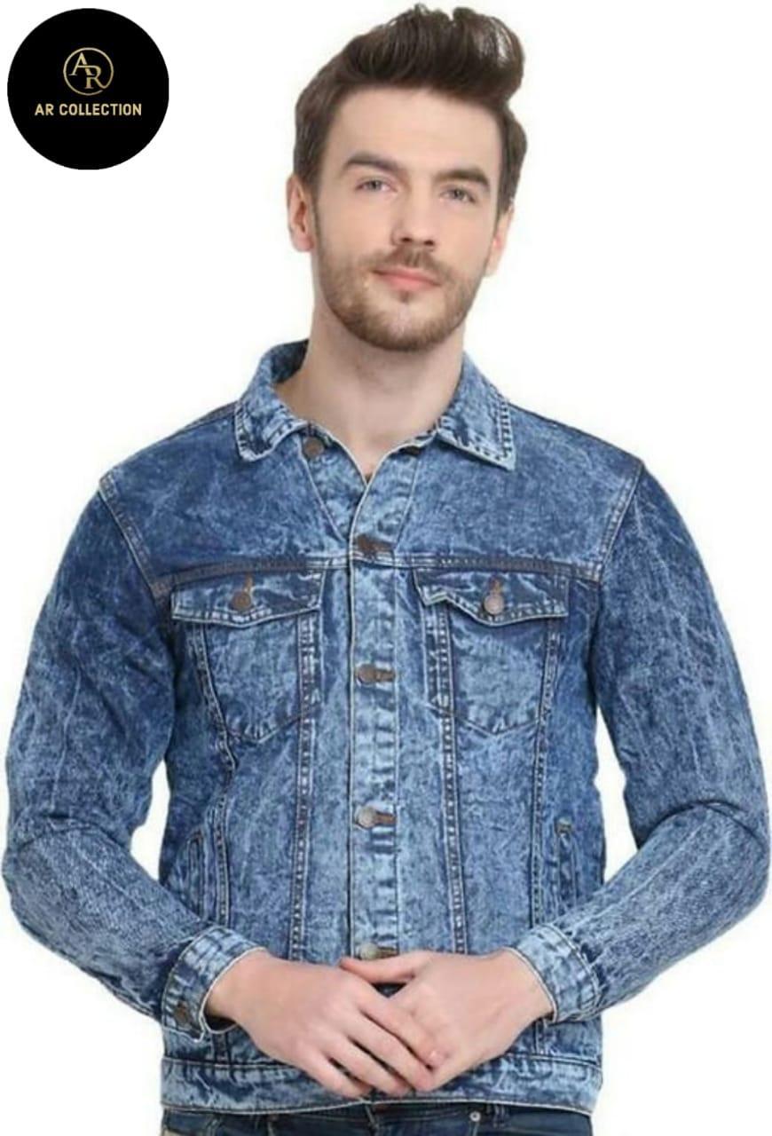 Men's Classic Denim Jacket -Plain Design-1 Pcs - Bold Beautiful