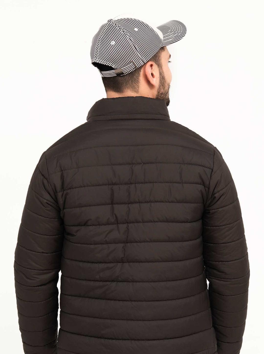 Men's Plain Black and Blue Puffer Jacket-1 Pcs in Parachute Fabric - Bold Beautiful