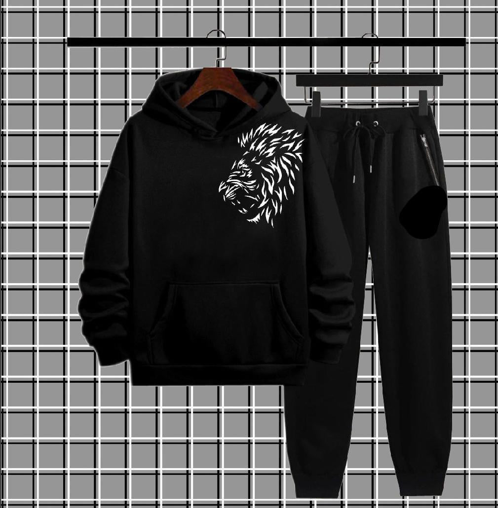 Men's Fleece Hoodie Graphic Sublimation Track Suit-2 Pcs - Bold Beautiful