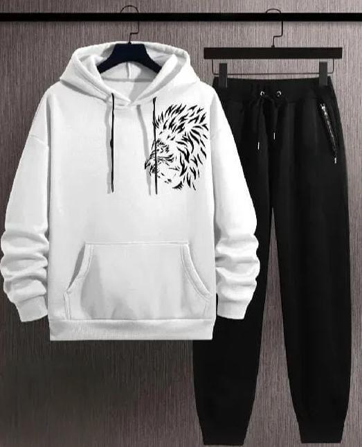 Men's Fleece Hoodie Graphic Sublimation Track Suit-2 Pcs - Bold Beautiful