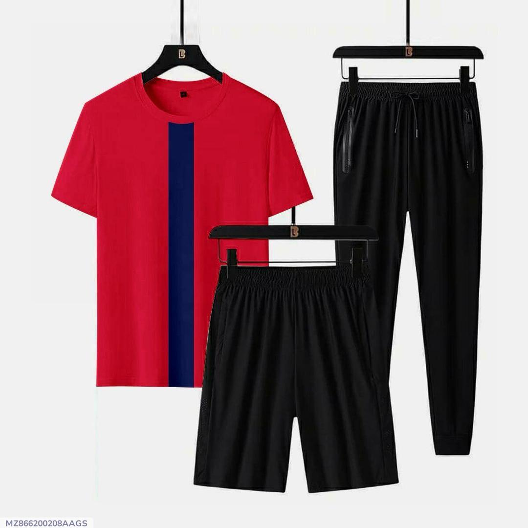 3 pcs men's jersey plain track suit - Bold Beautiful