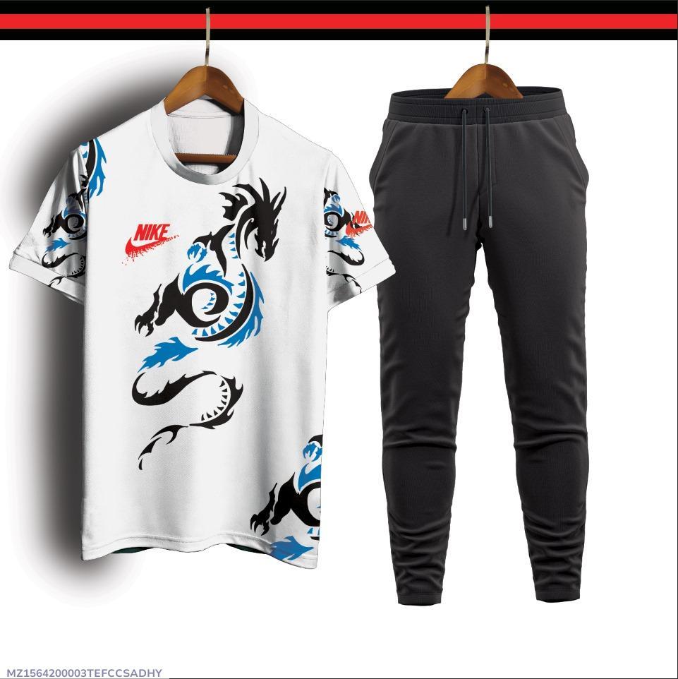 1 pc men's micro interlock printed track suit - Bold Beautiful