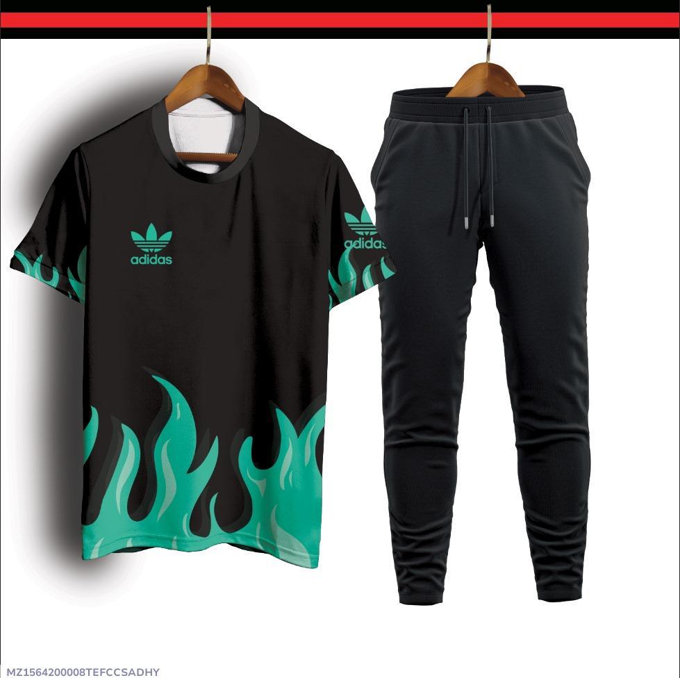 1 pc men's micro interlock printed track suit - Bold Beautiful