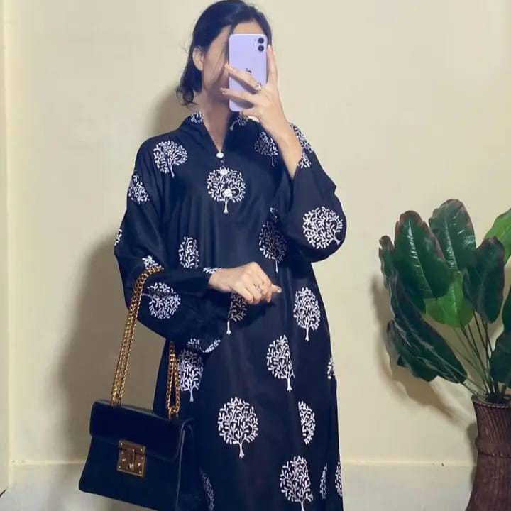 2 Pcs Women's Stitched Linen Printed Suit - Bold Beautiful