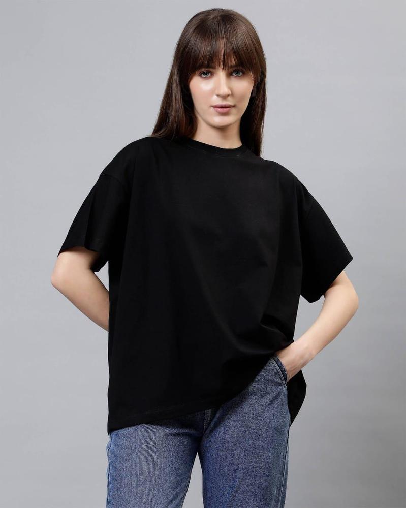 1 Pcs Women,s Stitched Jersey Plain T' Shirt - Bold Beautiful