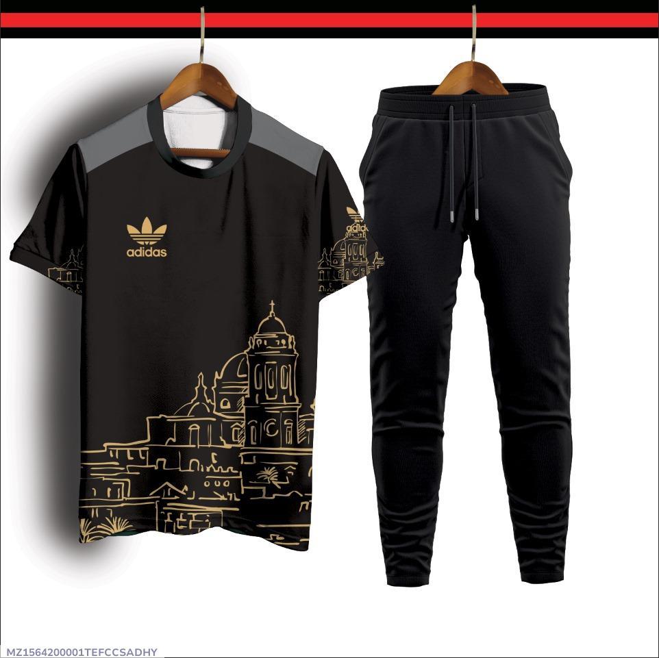 1 pc men's micro interlock printed track suit - Bold Beautiful