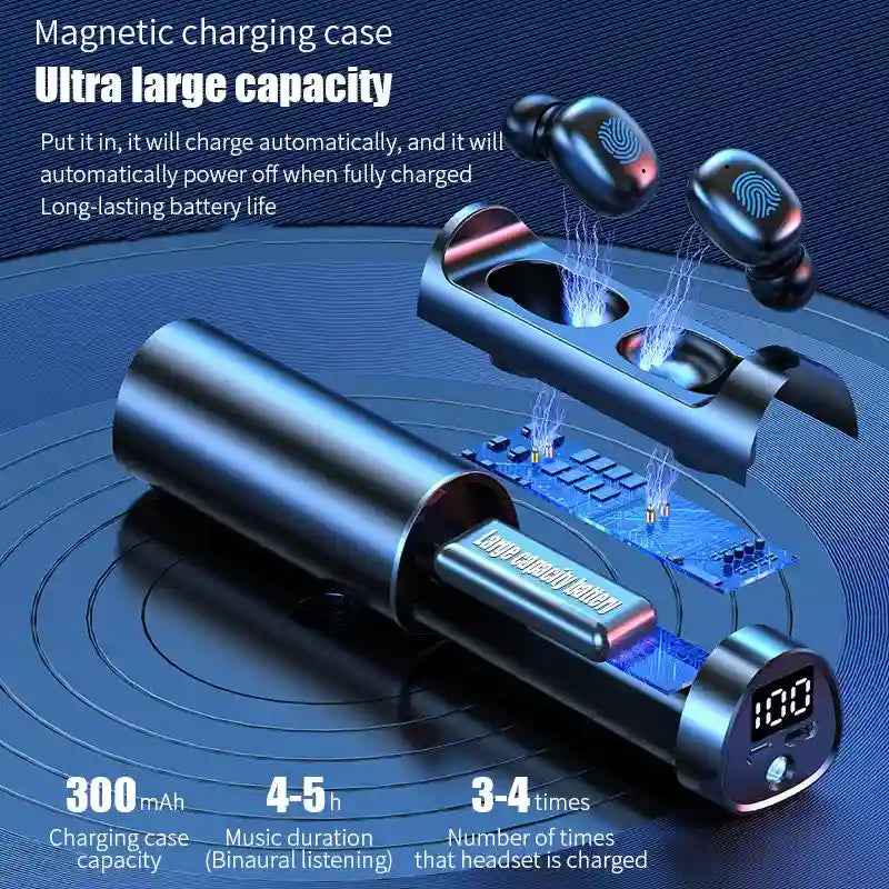 Sold out M18 Pro Flashlight Earbuds - Bold Beautiful