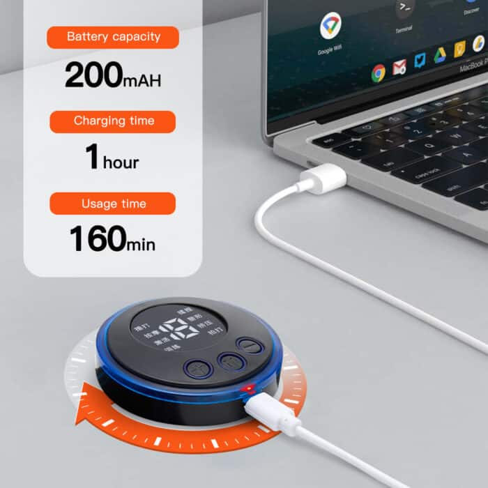 LCD Display EMS Neck Massage Electric Massager Cervical Neck Back Patch 8 Mode Pulse Muscle Stimulator Portable Relief Pain - Bold Beautiful